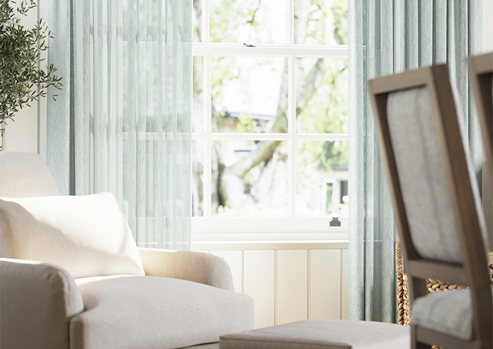 Livorno Voile, Pale Duck Egg - Made to Measure Curtains - Image 5